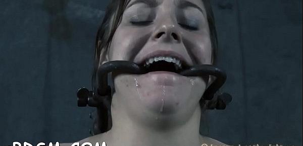  Gagged gal is being punished for being such a floozy